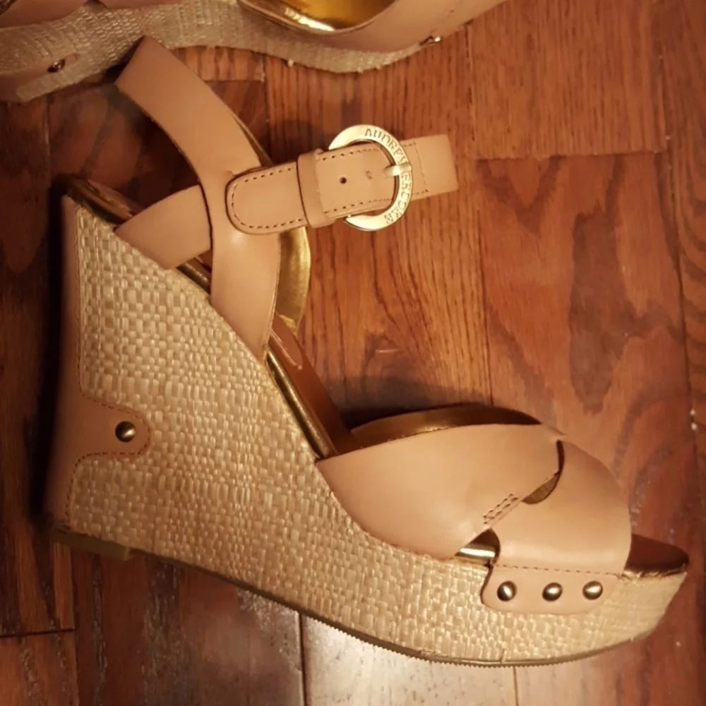 Audrey BROOKE abhallen espadrille platforms.